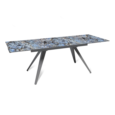 Стол раскладной Asti (140+40+40), керамика глянцевая Lemurian Blue фото в интернет-магазине Stoolmarket