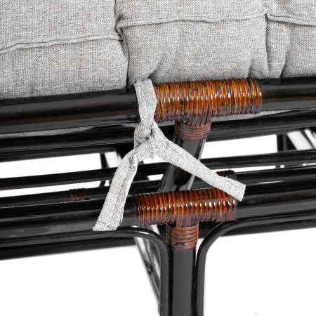 Диван MAMASAN/МАМАСАН 23/02 W, с подушкой, серый, темно-коричневый