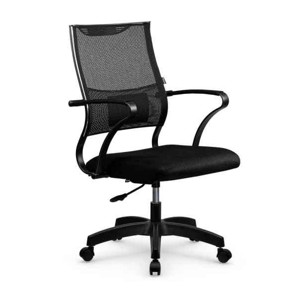 Кресло ErgoLife Sit Air M3-290K топган, пластиковое основание с треугольным сечением лучей, цвет черный