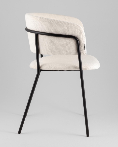 Кресло Нэлли New буклированный велюр белый