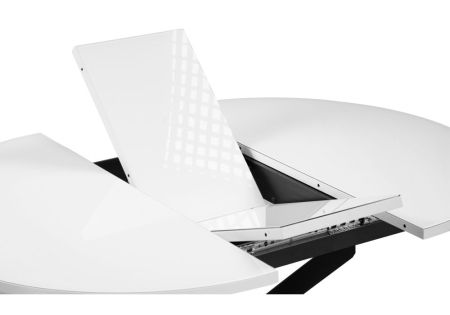 Стол Лауриц черный, белый раскладной