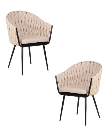 Набор 2 шт Стул обеденный MATILDA, бежевая ткань (LAR 275-1)