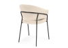 Стул на металлокаркасе Лео светло-бежевый (H-05), черный
