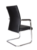 Кресло офисное Myra CF черный, экокожа и металл, мягкое сиденье, с подлокотниками
