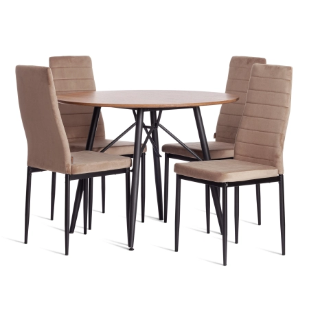 Стул Easy (mod. JSC02-1) бежевый и черный