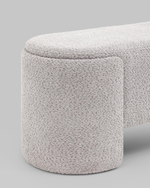 Банкетка Taks букле светло-серый