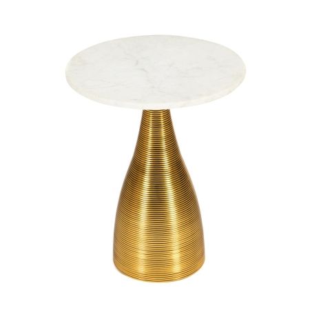 Столик кофейный Secret De Maison CINTRA ( mod. 12473 )алюминиевый сплав/мрамор, 40,7x40,7x52,7см, золотой/gold