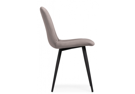 Стул на металлокаркасе Дани латте велюр velutto 08, черный