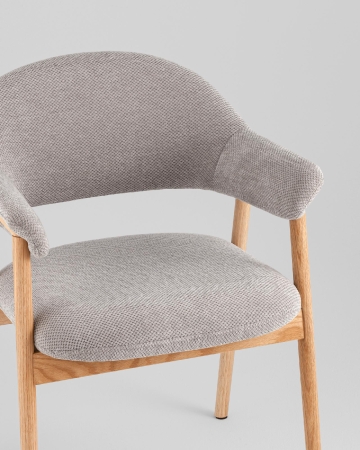 Стул обеденный Tavu с деревянными ножками серый