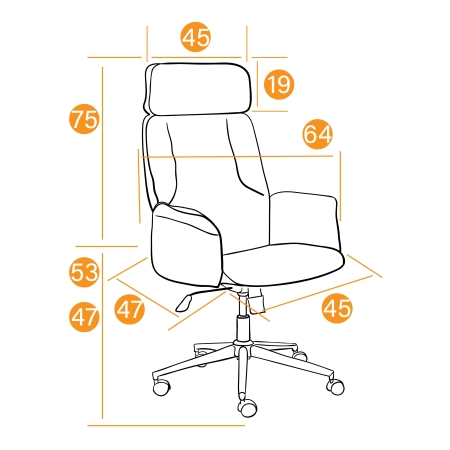 Кресло CHARM флок, синий, 32