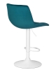 Набор 2 шт Стул барный TAILOR WHITE, морской волны велюр (MJ9-99)