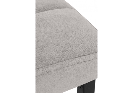 Барный стул Лофт серый (катания сильвер), черный