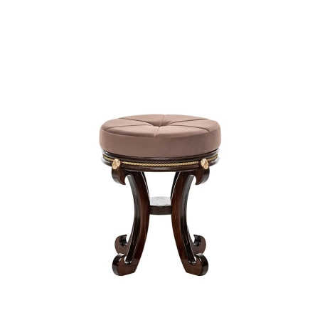 Банкетка Глория темное дерево и коричневый, дерево и ткань