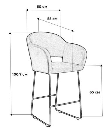 Кресло полубар Oscar Измр/Линк золото Кресло полубар Oscar Измр/Линк золото