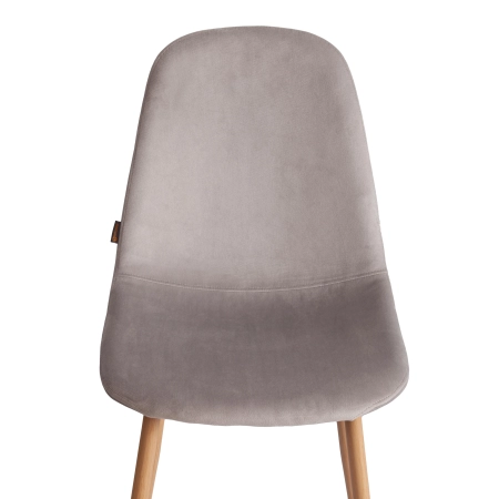 Стул BREEZE (mod. JSC-58) велюр и металл, серый и светлое дерево