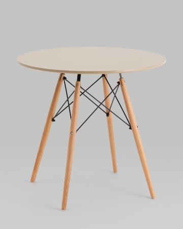 Стол Eames DSW NEW D80 бежевый