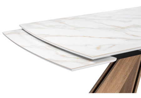 Керамический стол Шаннон 180(240)х90х79 серый, дуб монтана