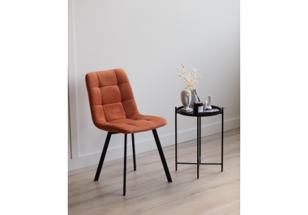 Стул на металлокаркасе Чилли терракотовый, черный