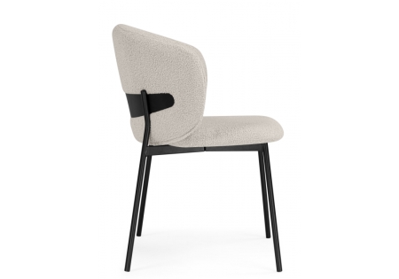 Стул на металлокаркасе Рикко бежевый (05 beige), черный