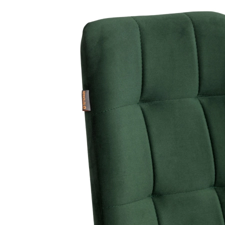 Стул обеденный Asti зеленый, велюр и металл, мягкое сиденье, без подлокотников