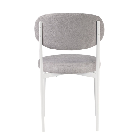 Стул Maso букле серый MOSS 960, белые ножки