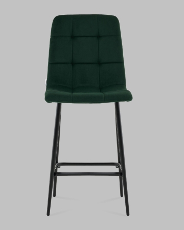 Стул полубарный Одди велюр темно-зеленый