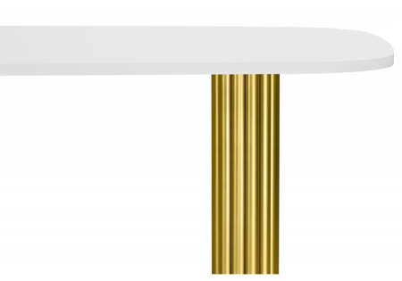 Стол деревянный Бавария B 200 х 90 белая пленка шагрень, золото