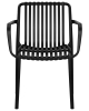 Стул WALTER ARM черный, пластик, твердое сиденье, с подлокотниками