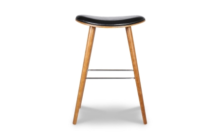 Стул полубарный JY1730-65 черный, орех