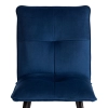Стул обеденный Sweet синий, велюр и металл, мягкое сиденье, без подлокотников