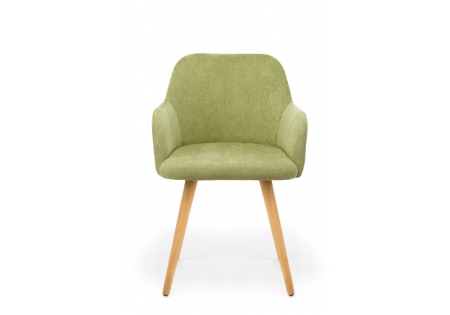 Стул на металлокаркасе Инфини зеленый (ocean 013), светлое дерево