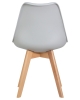 Стул обеденный JERRY SOFT ножки светлый бук сиденья светло-серый GR-01