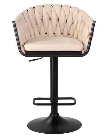 Стул барный LEON бежевая ткань LAR 275-1