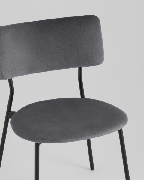 Стул Амелия велюр темно-серый