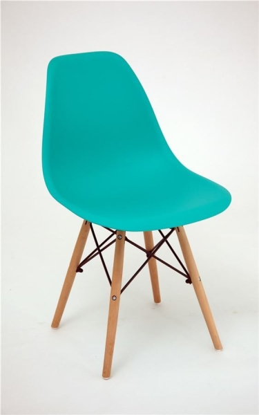 Стул Eames 622 зеленый, светлое дерево