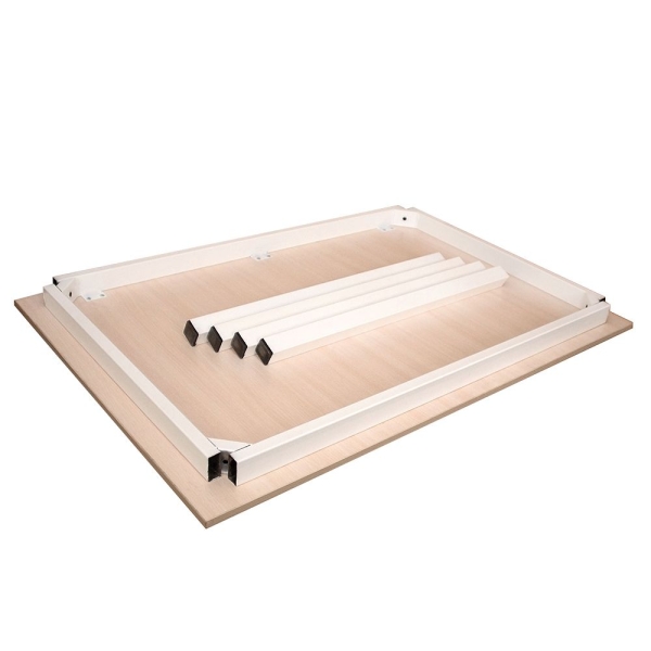 Стол "Коннект" 120*80 прямоугольный белый Дуб Атлант