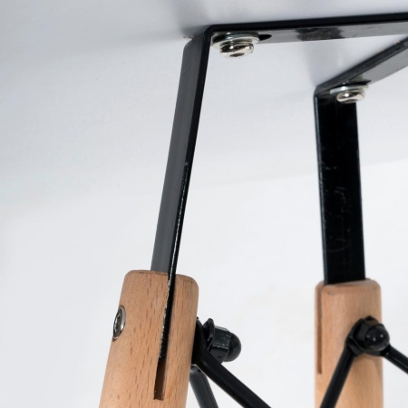 Стол CINDY NEXT (70-80 MDF) металл, мдф, бук, белый, натуральный