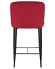 Стул полубарный CHRISTIAN'65 черные ножки, бордовый велюр V108-85