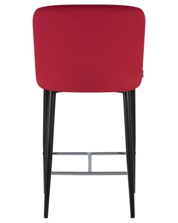 Стул полубарный CHRISTIAN'65 черные ножки, бордовый велюр V108-85