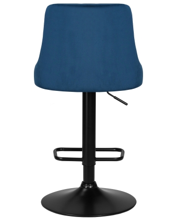 Стул барный JOSEPH черный, синий велюр MJ9-117
