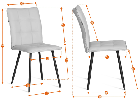 Стул обеденный Bari серый велюр