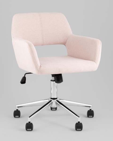 Стул офисный ROSS рогожка светло-розовый
