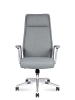Кресло офисное Liverpool New серый, ткань и металл, мягкое сиденье, с подлокотниками