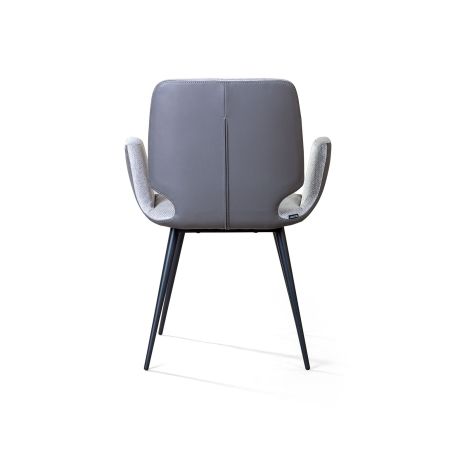 Стул с подлокотниками Adam рогожка комби серый