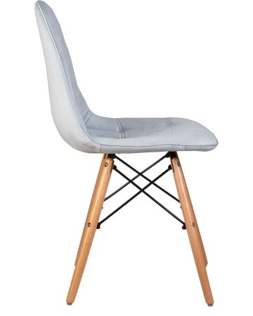Стул обеденный BENNET ножки светлый бук, пудрово-голубой велюр HLR-15