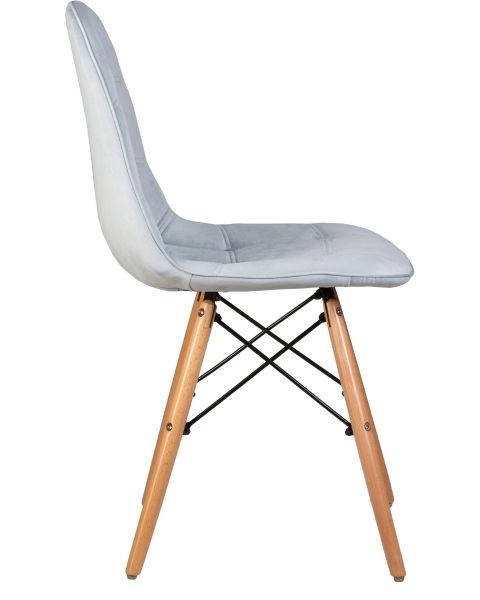 Стул обеденный BENNET ножки светлый бук, пудрово-голубой велюр HLR-15