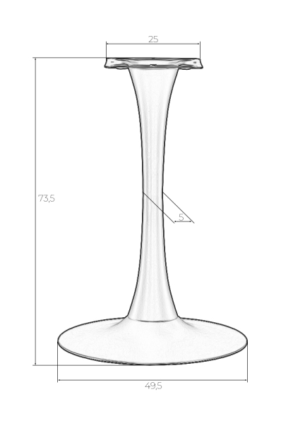 Подстолье обеденное JIM белое