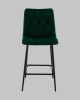 Стул полубарный Одди Diamond велюр темно-зеленый