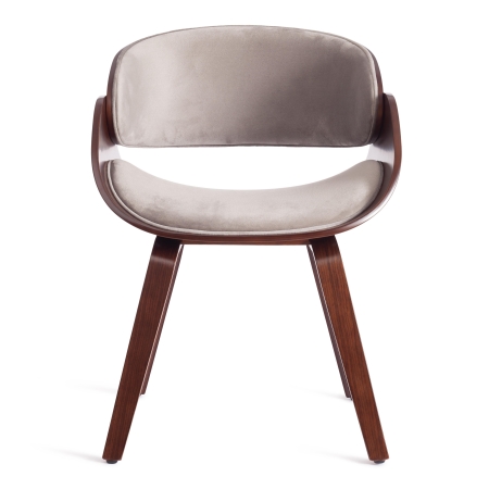 Стул LANDO (mod.8036) дерево и ткань, 59х53х75 см, орех и серый