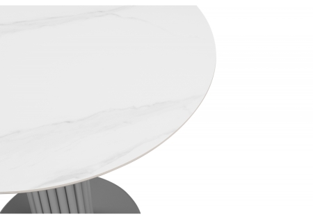 Керамический стол Кэмерон 90 snow white, серый